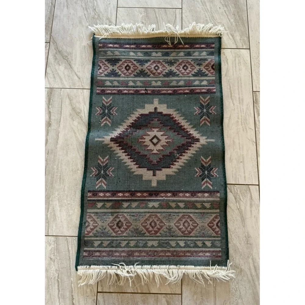 Southwestern Aztec Tribal Runner Rug Hunter GR Western Accent Floor Mat Fringe
